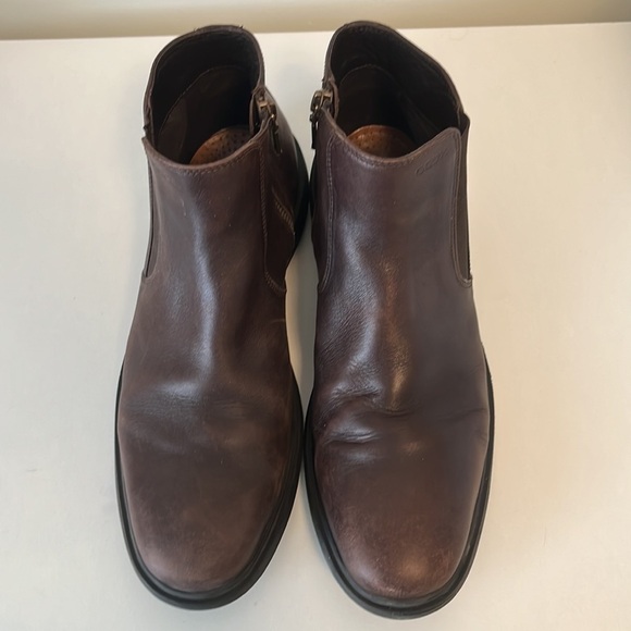 Geox men’s  leather brown Ankle  Boots With Zip Size 42 - Picture 7 of 11